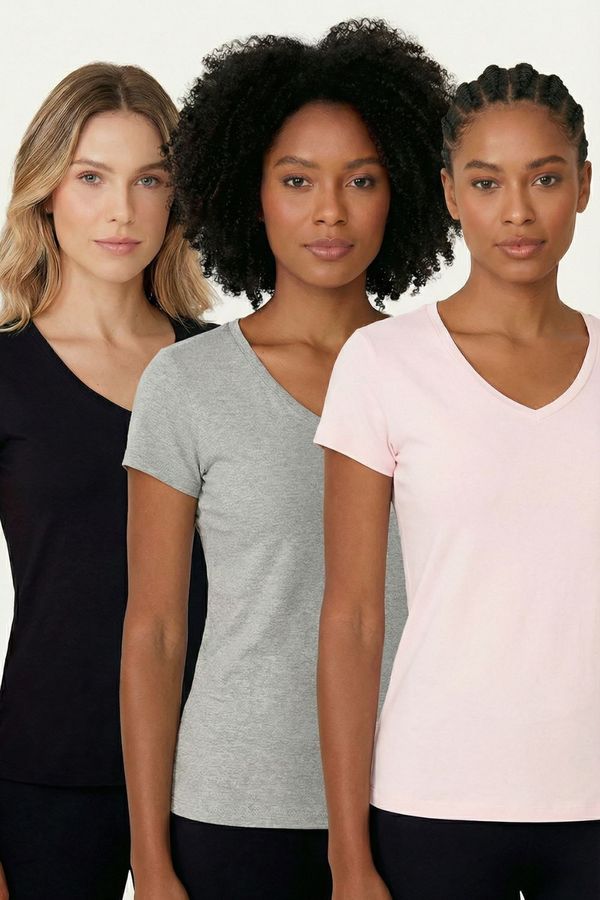 Kit 3 Camisetas Premium Femininas Polo Wear Sortido M