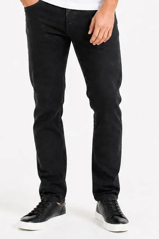 Calça Sarja Slim Básica Confortável Polo Wear Preto 44