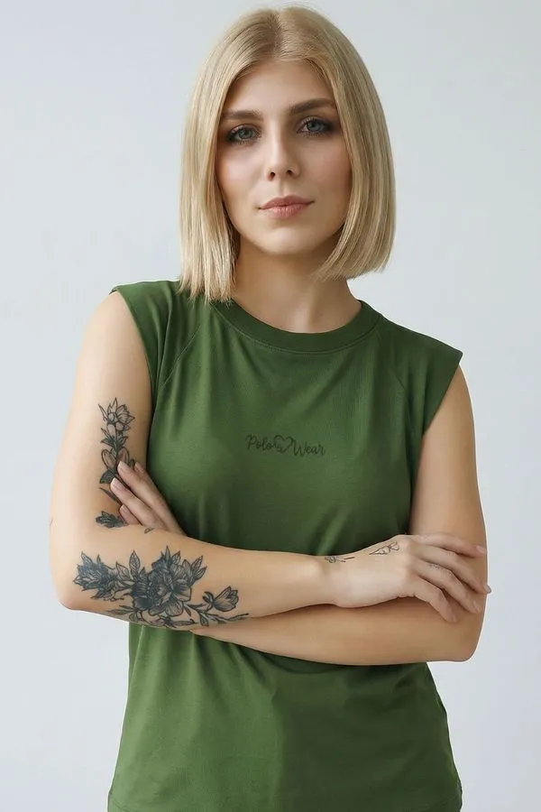 T-Shirt Feminina Sem Cava Polo Wear Verde Médio G