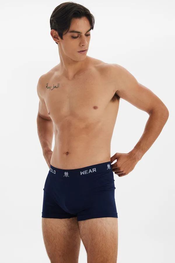Kit 3 Cuecas Boxer Polo Wear Azul Escuro P