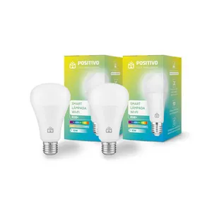 Kit 2 Smart Lâmpadas Wi-Fi Positivo Casa Inteligente - E27 - 9W - 806 lm - RGB (16 milhões de cores) - 2700K/6500K