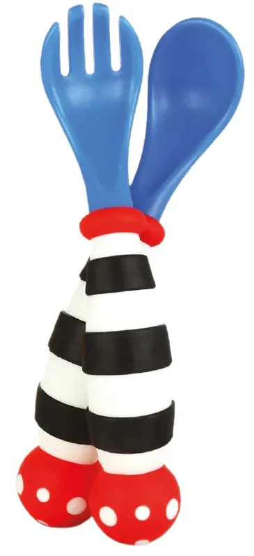 Colher+garfo Divertidos Nuby Vermelho