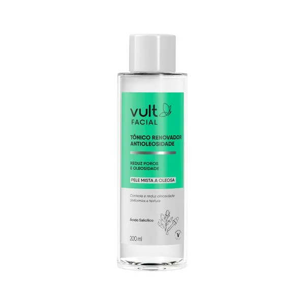 Tonico Vult Facial Renovador 200ml Antioleosidade