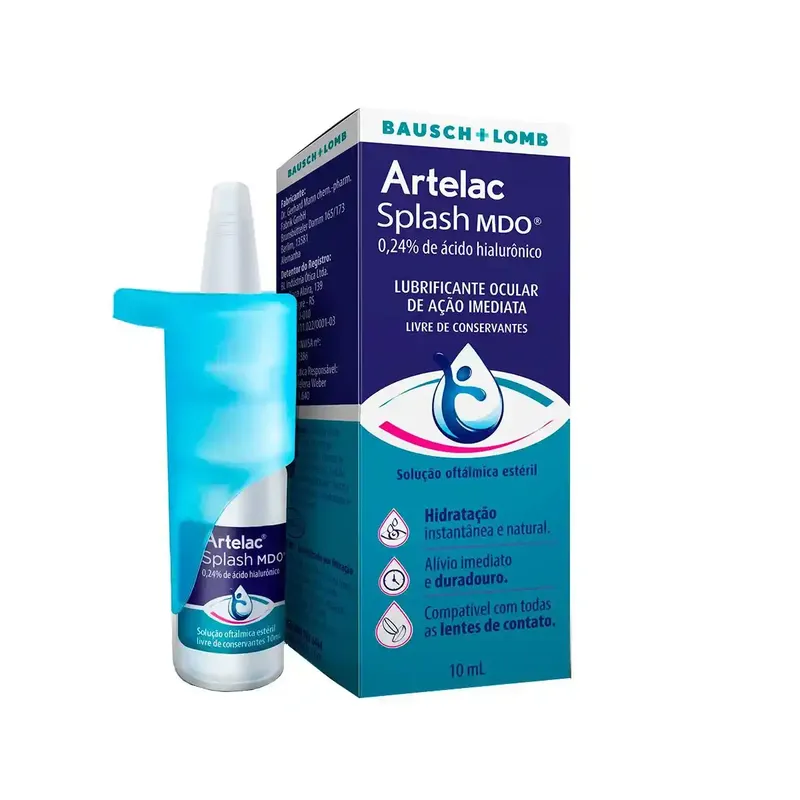 Artelac Splash Mdo Ácido Hialurônico 0,24% Lubrificante Ocular 10ml