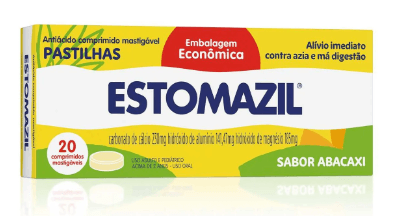 Estomazil Abacaxi 230mg/185mg/185mg 20 Comprimidos Mastigáveis