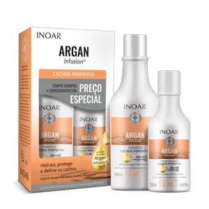 Shampoo + Condicionador Inoar 500+250ml Argan Cacho Perfeito