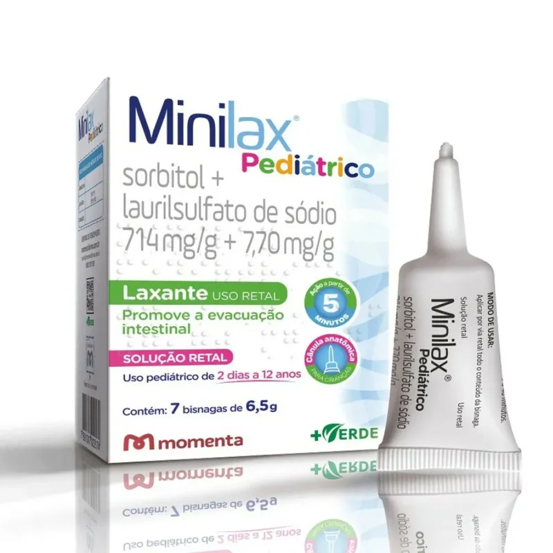 Minilax Pediátrico Solução Retal 7 Bisnagas De 6,5g