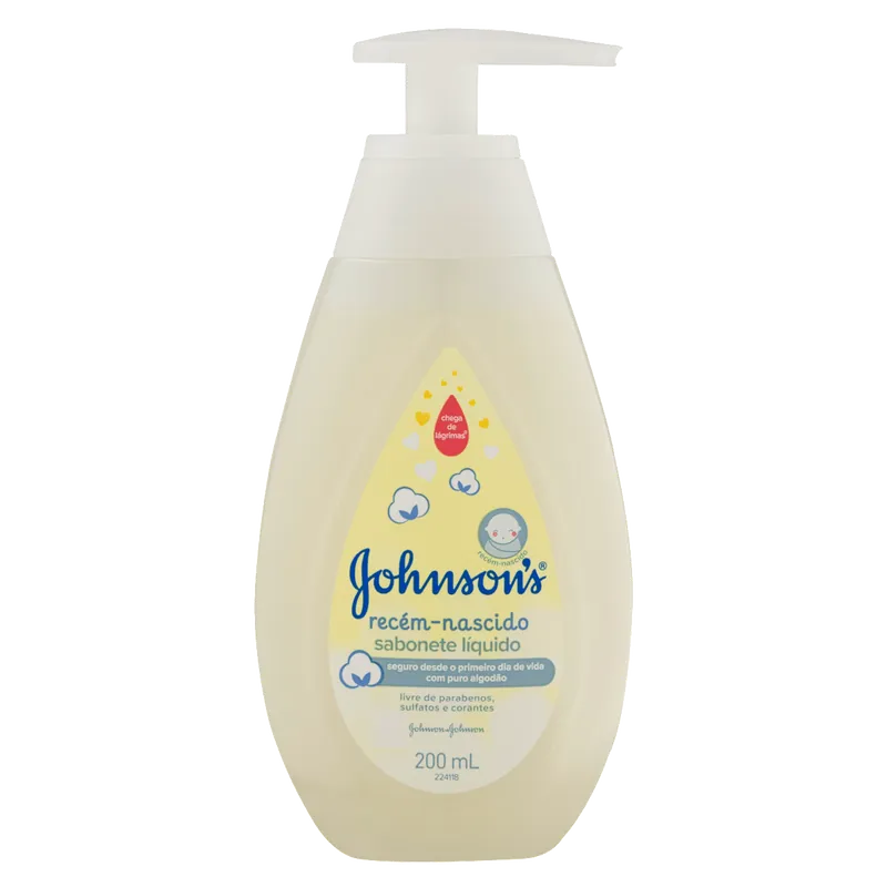 Sabonete Líquido Infantil Johnson’s Recém Nascido 200ml