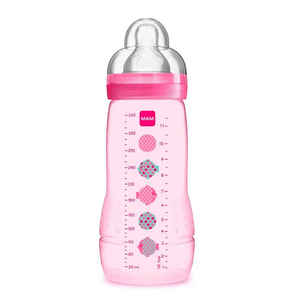 Mamadeira Mam Easy Active Rosa 4+ Meses 330ml 1 Unidade