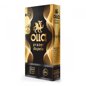 Preservativo Olla Prazer Da Pele Com 4