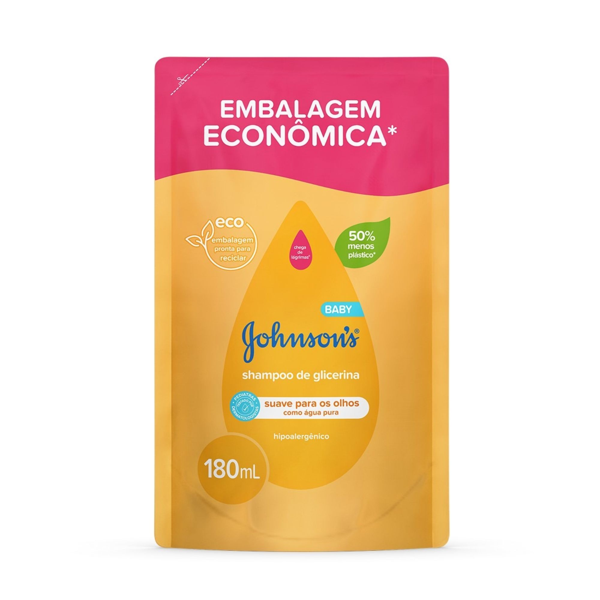 Refil Shampoo De Glicerina Johnson's Baby Neutro 180ml