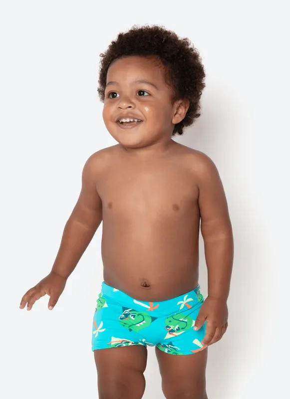 Sunga Bebê Menino Dino Miami 6 A 9 MESES