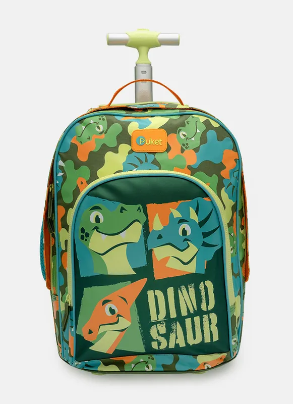 Mochila com Rodinha Grande Dino Trio UN
