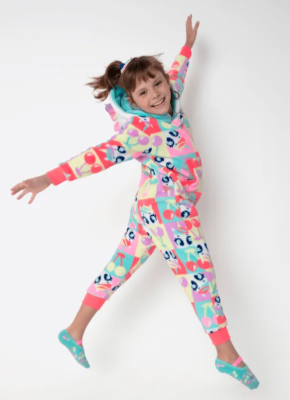Macacão Manga Longa Soft Menina Unicórnio Cherry 2