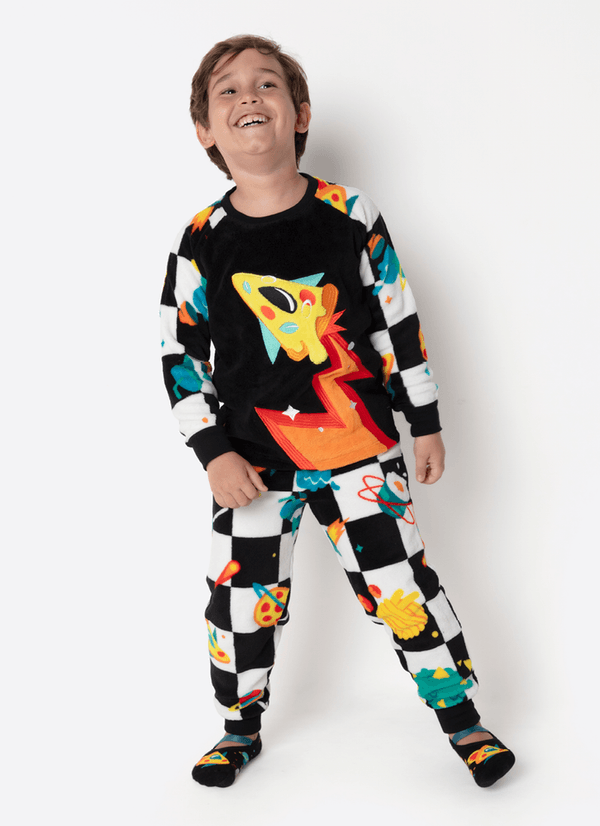 Pijama Manga Longa Soft Menino Space Food 6