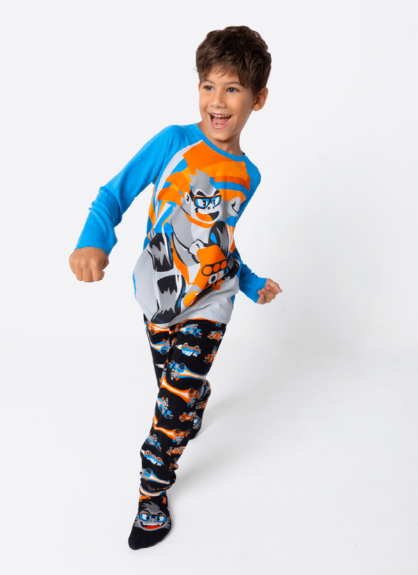 Pijama Manga Longa Viscolycra Menino Gorila Racing 4