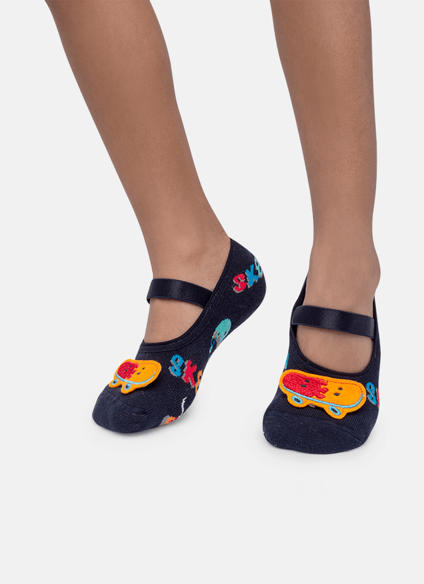Meia Sapatilha com Aplique Infantil Skate 23 A 27