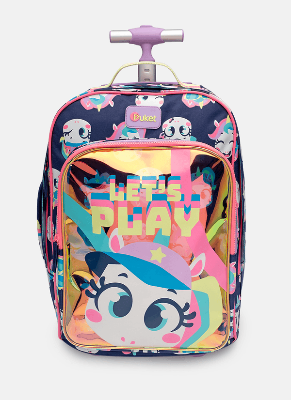 Mochila com Rodinha Grande Unicórnio Tênis UN