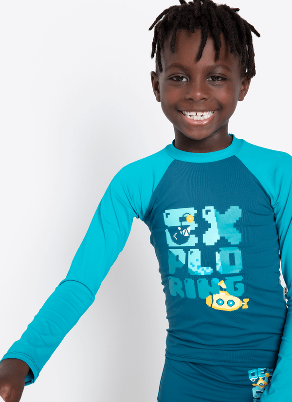 Camiseta com Proteção Solar Menino Submarino 6