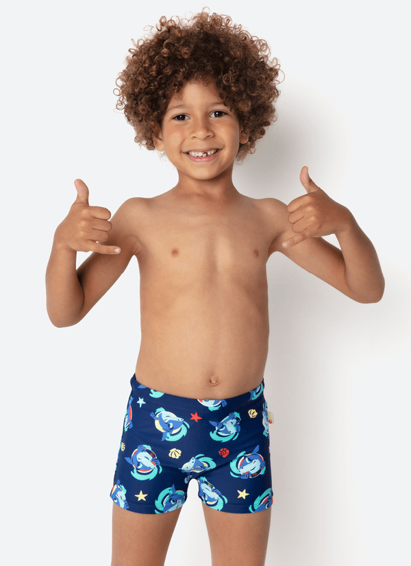 Sunga Boxer Menino Tubarão Aloha 2