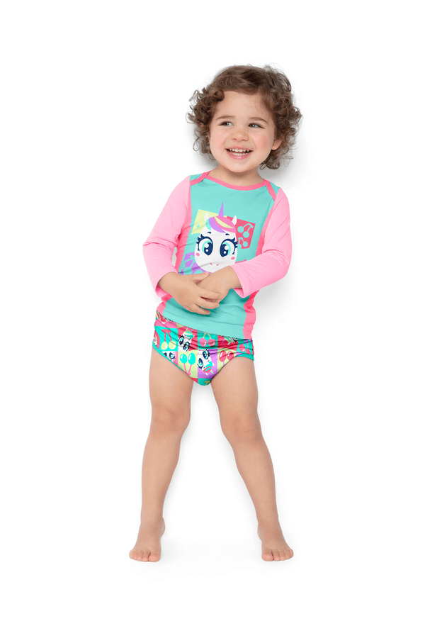 Camiseta Manga Longa Bebê Menina Unicórnio Cherry 9 A 12 MESES