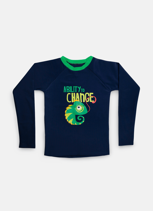 Camiseta Manga Longa Menino Teen Camaleão 14