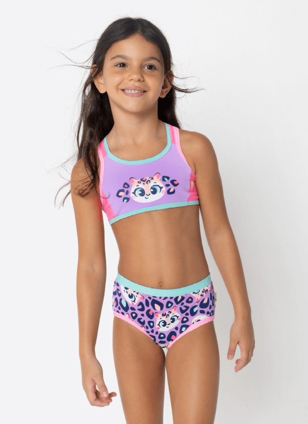 Biquíni Com Proteção Solar Menina Onça 4