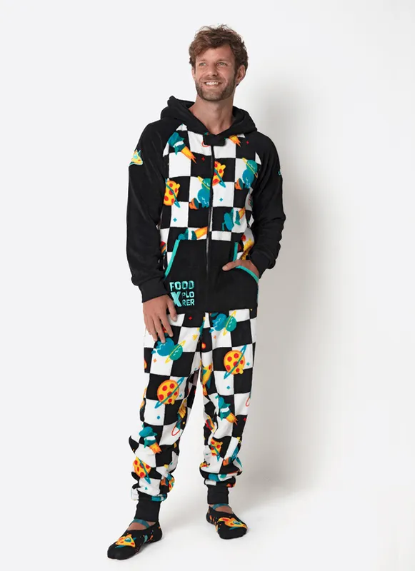 Macacão Manga Longa Soft Masculino Space Food PP