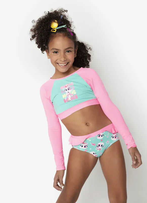 Conjunto Cropped Menina Unicornio PopStar 1