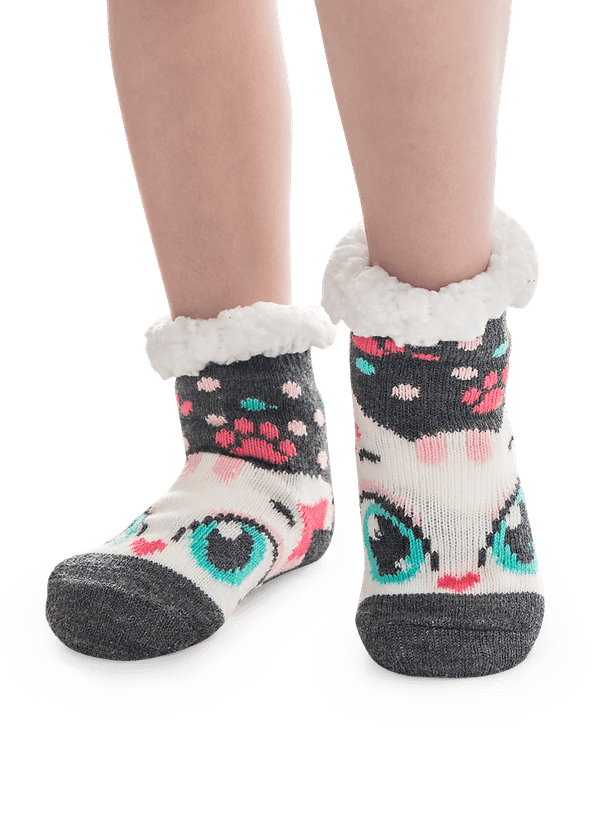 Meia Botinha Tricot Menina Gata 26 A 29