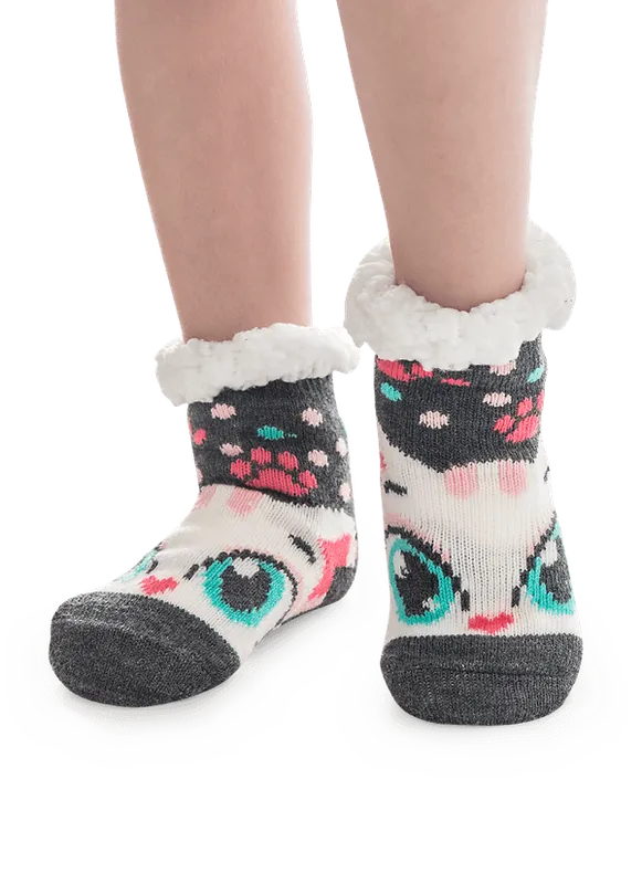 Meia Botinha Tricot Menina Gata 26 A 29