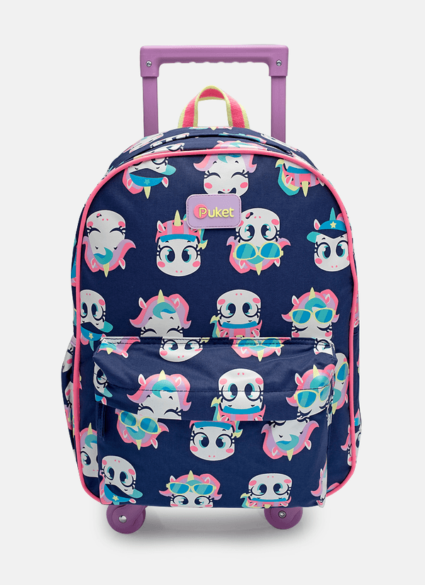 Mochila com Rodinha Média Unicórnio Tênis UN