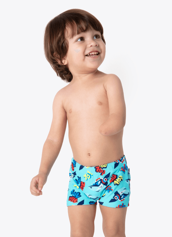 Sunga Bebê Tubarão 6 A 9 MESES
