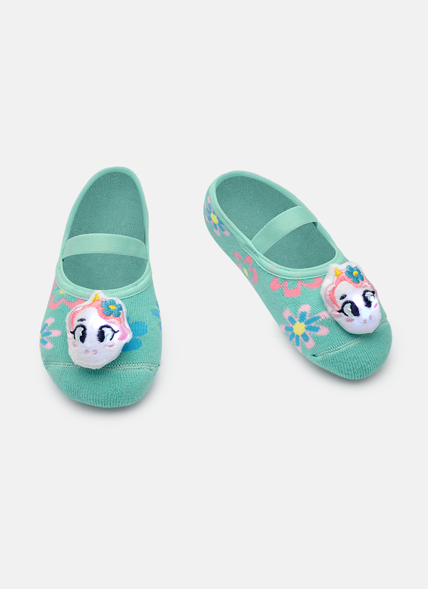 Meia Sapatilha Menina com Aplique de Led Unicórnio Aloha 23 A 27