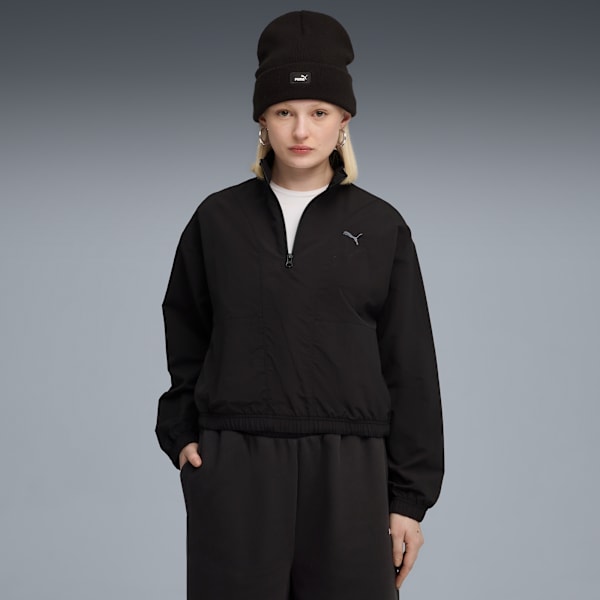 Suéter HER Relaxed Half-Zip Feminina
