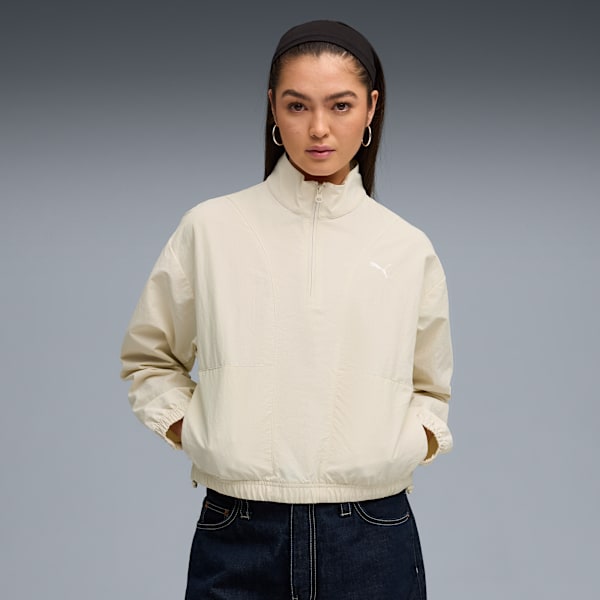 Suéter HER Relaxed Half-Zip Feminina