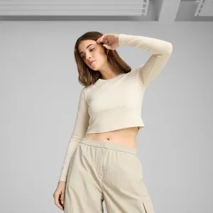 Camiseta WARDROBE ESS Longsleeve Baby Feminina