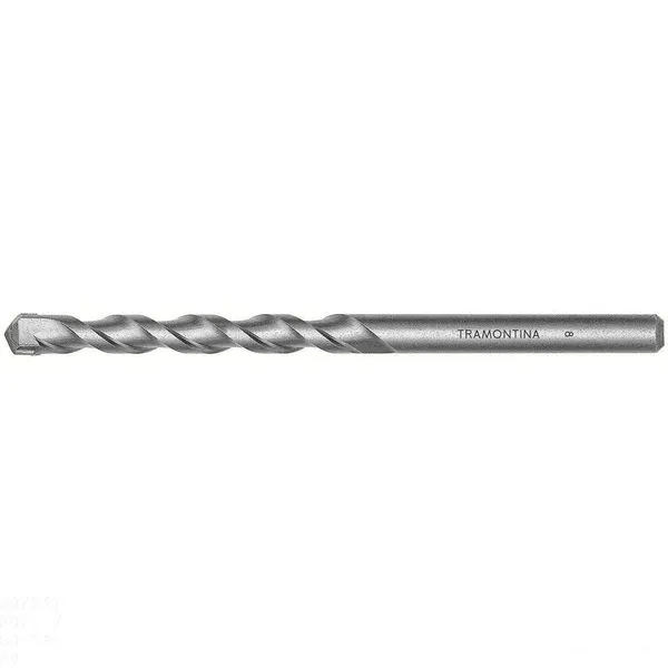Broca Para Concreto 3x75 Mm 1/8" Em Aço Especial Com Acabamento Jateado Din 8039