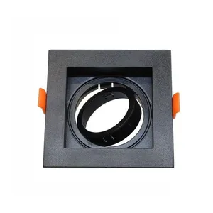 Spot Recuado De Embutir Quadrado Móvel Mr11 Preto Taschibra
