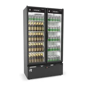 Auto Serviço Vanguard Extra Frio 2 Portas Vidro Aquecido Preto-branco Asvef2p 220V - Refrimate