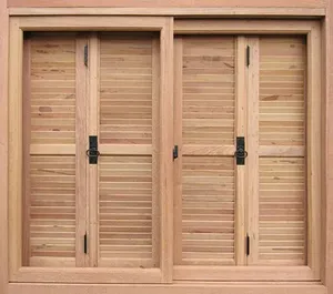 Janela de Madeira Angelim Pantográfica 160x120x13cm Vidro Liso 115B