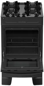 Fogão a Gás de Piso 4 Bocas Atlas Mônaco Top Glass Preto com AcendimentoAutomático Bivolt