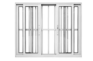 Janela de alumínio 04 folhas Branca Grade Maxx - 100x150