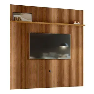Painel Piso-teto New Guaporé Cumaru Para Tv Até 75 Madetec Cumaru