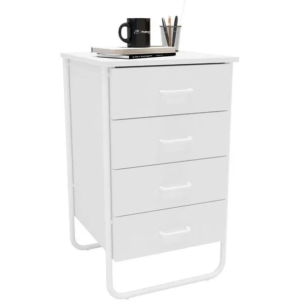Gaveteiro Foster 4 Gavetas Politorno Branco Branco
