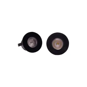 Kit 2 Spots De Embutir Para Móvel Taschibra Pik Redondo Led 1w Bivolt Preto 6500k Luz Branca 15090322