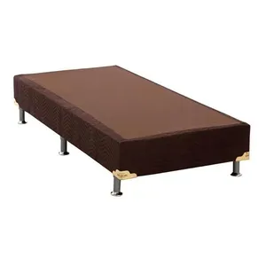 Cama Box Base Solteiro Universal Suede Brown (96x203x20) - Ortobom