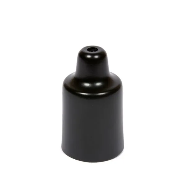 Soquete com Capa 1 Lâmpada 25W Alumínio Luminoteca 1237 Preto Bivolt
