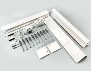 Kit para Porta de Correr com Batente 2m até 60Kg Alumínio Rodinato Kit para Porta de Correr com Batente 2m até 60Kg Alumínio Branco