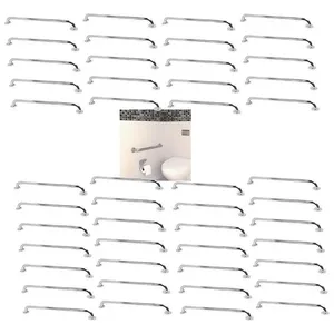 Alça De Apoio 80cm Barra Inox Kit 46 Unidades Segurança Idoso Cadeirante Gestante Acessibilidade